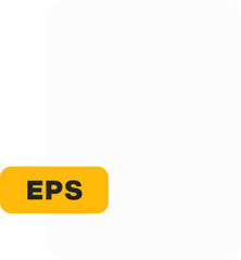 eps File extension icon flat style.
