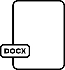 Obraz premium docx File icon outline style.