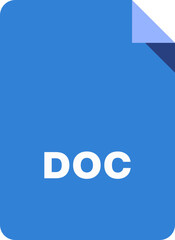 doc File icon flat style. File format icon.