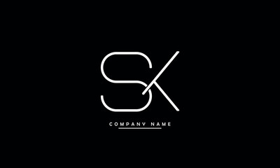 KS, SK, K, S Abstract Letters Logo Monogram