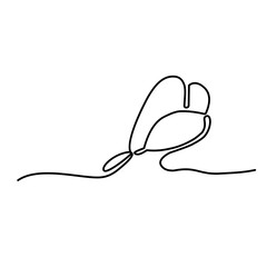 vegetable continuous line art