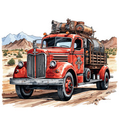 Vintage Truck Jeep Art
