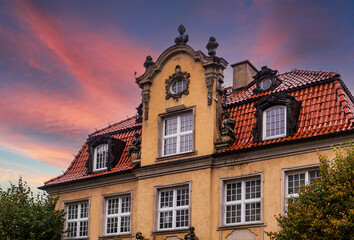 Beautiful medieval houses in the Old Town in Gdansk	
