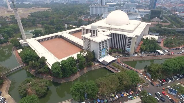 Big Mosque Aerial Drone View