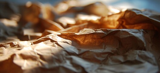 Brown Paper with Sunlight Shining Through