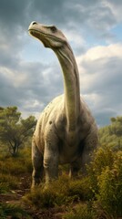 Obraz premium brontosaurus dinosaurs in their natural habitat BC. concept history, planet, animals, dinosaurs, mammals