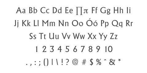 Font, uppercase, lowercase and numbers. Classic Lettering Minimal Fashion Designs. Typography modern serif fonts, regular decorative vintage concept. vector illustration