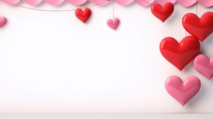 Valentine's Day theme background with copy space.