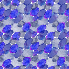 seamless pattern with abstract multicolored watercolor spots