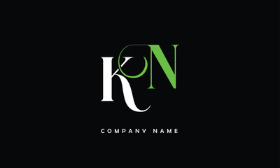 KN, NK, K, N Abstract Letters Logo Monogram