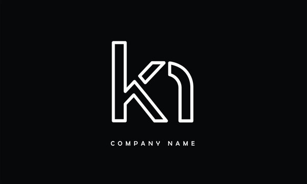 KN, NK, K, N Abstract Letters Logo Monogram