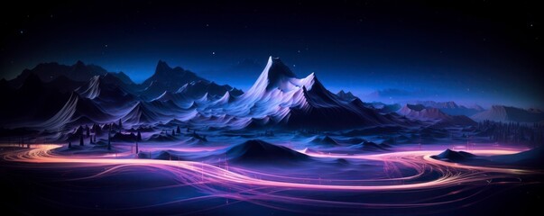 night in the mountains