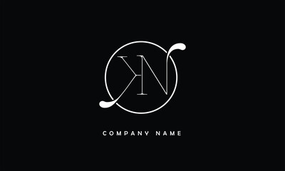 KN, NK, K, N Abstract Letters Logo Monogram