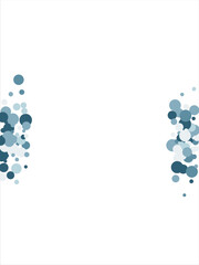 Bubbles pattern Frame Blue banner web. Colored Background. Vector illustration.