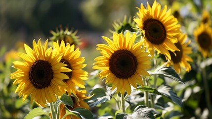 Fototapeta premium Valentine's Sunflowers: A Blooming Gift for Your Loved One