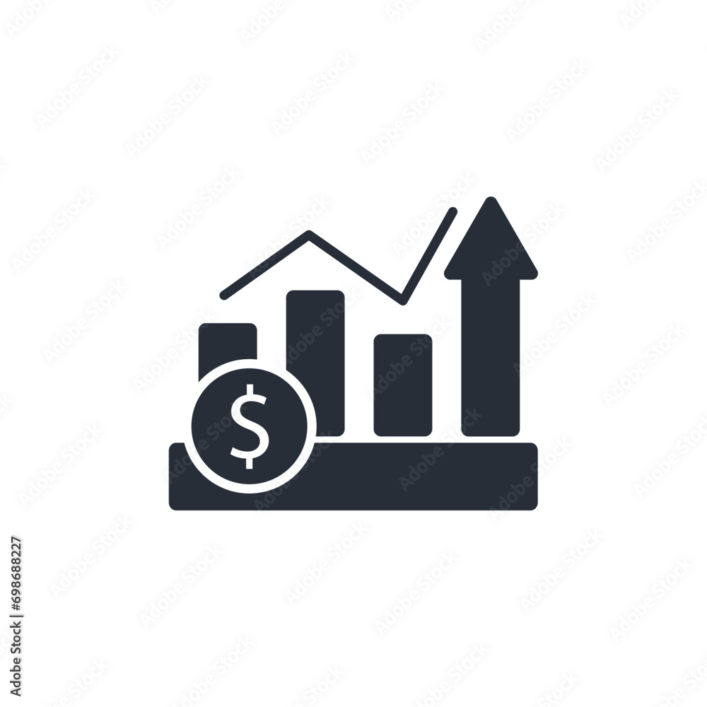 Poster graph icon. vector.editable stroke.linear style sign for use web design,logo.symbol illustration.