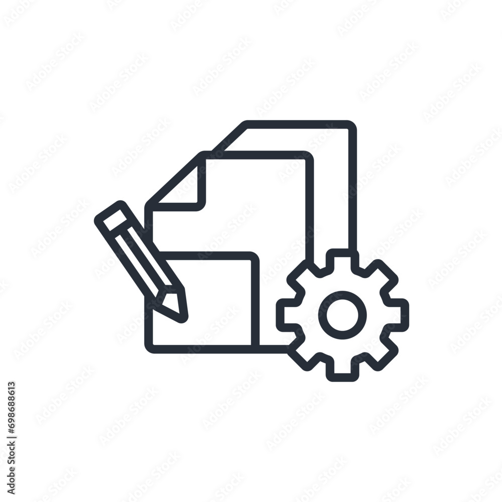 Poster project icon. vector.editable stroke.linear style sign for use web design,logo.symbol illustration.