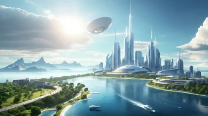 Fotobehang City of the future © Kirill