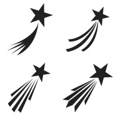 Fotobehang Shooting stars icon vector set. Comet tail or star trail illustration sign collection. Shooting stars vector. EPS 10 © Kakal CF ID 4016033