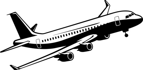 airplanes vector icon on white background, airplane vector Illustration. AI generated illustration.