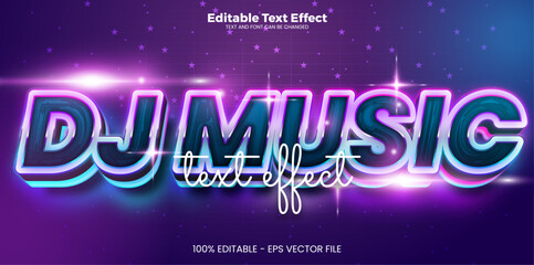 DJ Music Text effect editable text effect in Music modern trend style