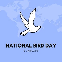 Fototapeta premium National birds day , Banner , Poster