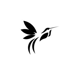 Bird silhouette vector illustration on white background