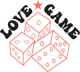 Valentine day love game t-shirt design
