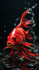 Red fish in water