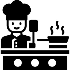 Chef Cooking Icon