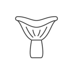 Niscalo mushroom line outline icon