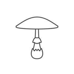 Amanita pantherina line outline icon
