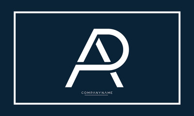Alphabet letters PA or AP logo monogram
