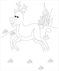 Deer Coloring page for Children 