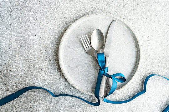 Top view of Minimalist Easter Table Decor
