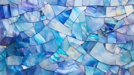 blue stained glass shiny abstract background.