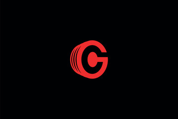 A logo formed by the red and black letter g