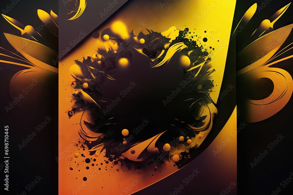 Poster abstract background with heart and space for text