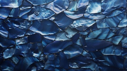 blue stained glass shiny abstract background.