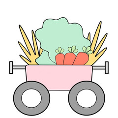 trailer with vegetables