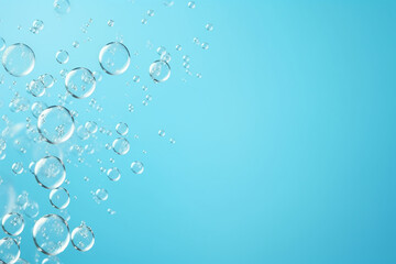 Water surface texture with bubbles and splashes. Clear water abstract nature background