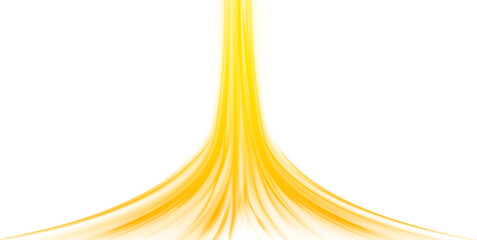 High speed neon light lines in white on a yellow background. Incredible speed on the expressway. Vector illustration for perfect effect with sparkles.  © Mirotvoric