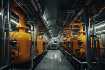 Fototapeta premium Interior of industrial facility