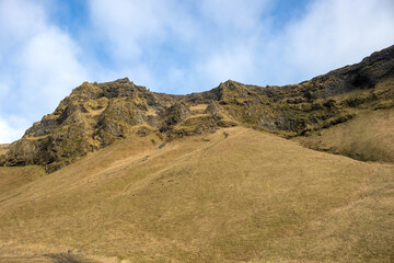 Wild nature along the coast and Vik, south Iceland