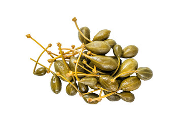 Pickled capers  Transparent background. Isolated.