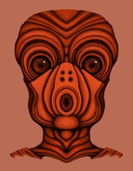 Alien creature - digital painting - obrazy, fototapety, plakaty