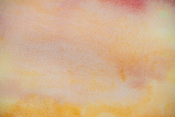 abstrakter Hintergrund Farbverlauf mit Aquarellfarben in den Farben orange bis rot - obrazy, fototapety, plakaty
