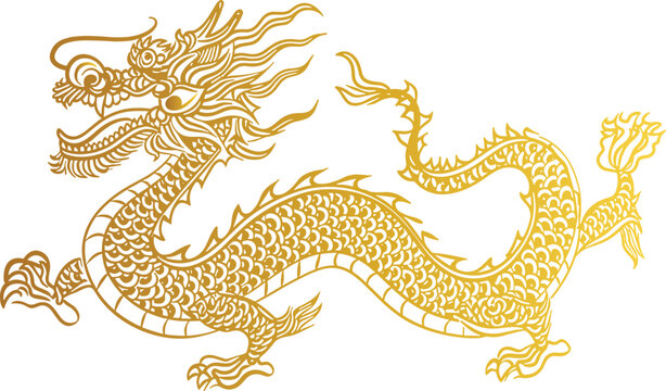 Chinese New Year dragon line art style, vector Lunar New Year, traditional dragon illustration, Asian culture, celebration, festival, Chinese zodiac, oriental design, zodiac animal, background