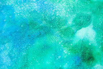 abstrakter Hintergrund mit Aquarellfarben in blau, grün, türkis