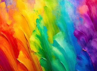 Rainbow color paint strokes background